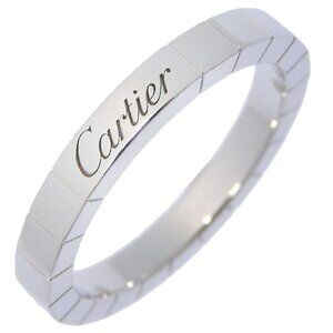CARTIER Lanieres Ring K18 white gold/diamond #8.0(US Size) 6.7g unisex